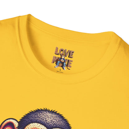 Love Monkey T-Shirt - Unique Designer Graphic Tee, Perfect Casual Wear, Ideal Designer Wear Gift