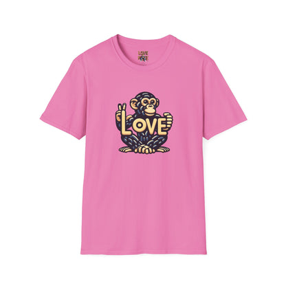 T-shirt - Funky & Stylish Love Monkey Design, Casual Wear for Trendy Fashion Lovers, Perfect Gift for Friends