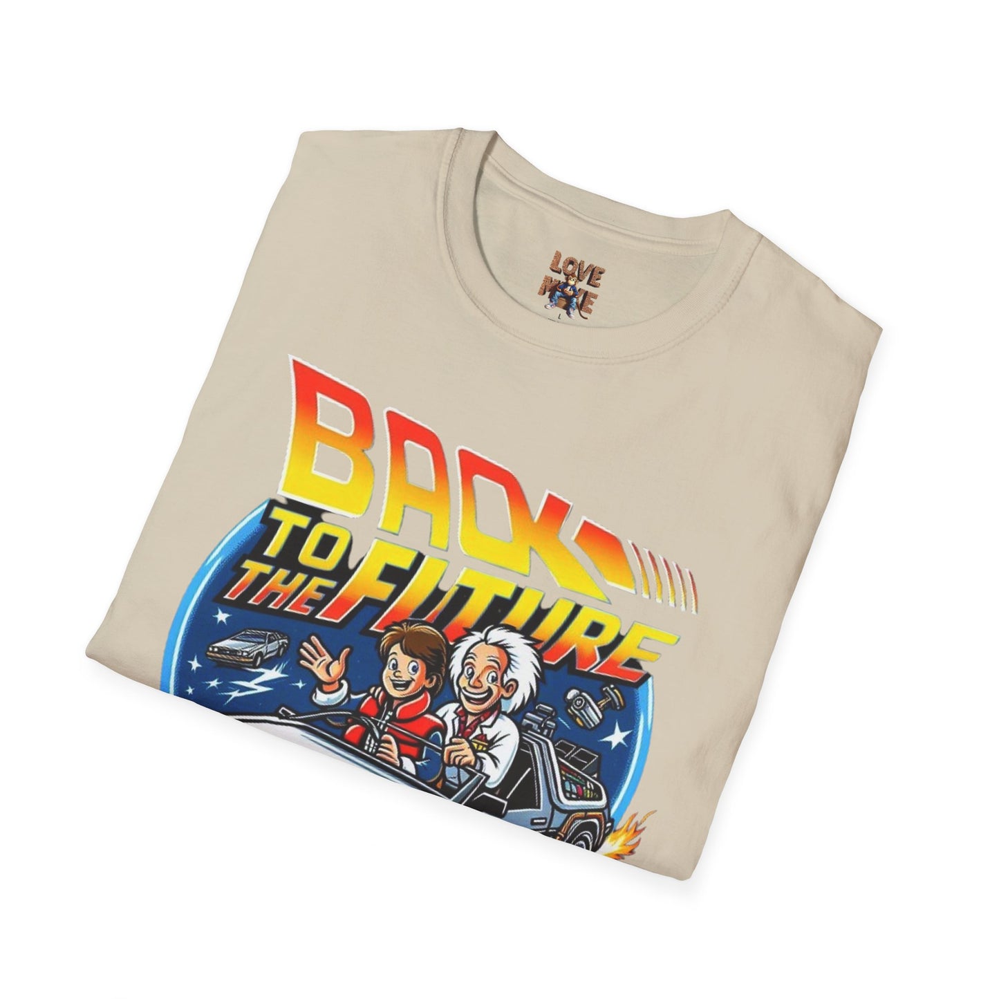 Limited Edition "In the Style of" Back to the Future, T Shirt, Hand Drawn Fan Art, Perfect Gift for Sci-Fi Enthusiasts and Movie Buffs