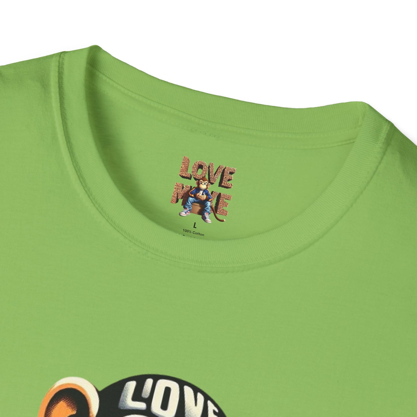 Designer Love Monkey T-Shirt - Cool Graphic Animal Top, Ideal for Casual Outfits, Designer Shirt