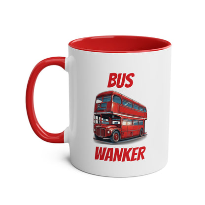 Bus Wanker - Two-Tone Coffee Mugs, 11oz