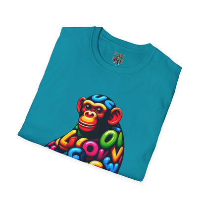 T-Shirt Love Monkey - Cool & Stylish Unisex Softstyle Tee for Casual Wear, Perfect Gift for Friends and Family