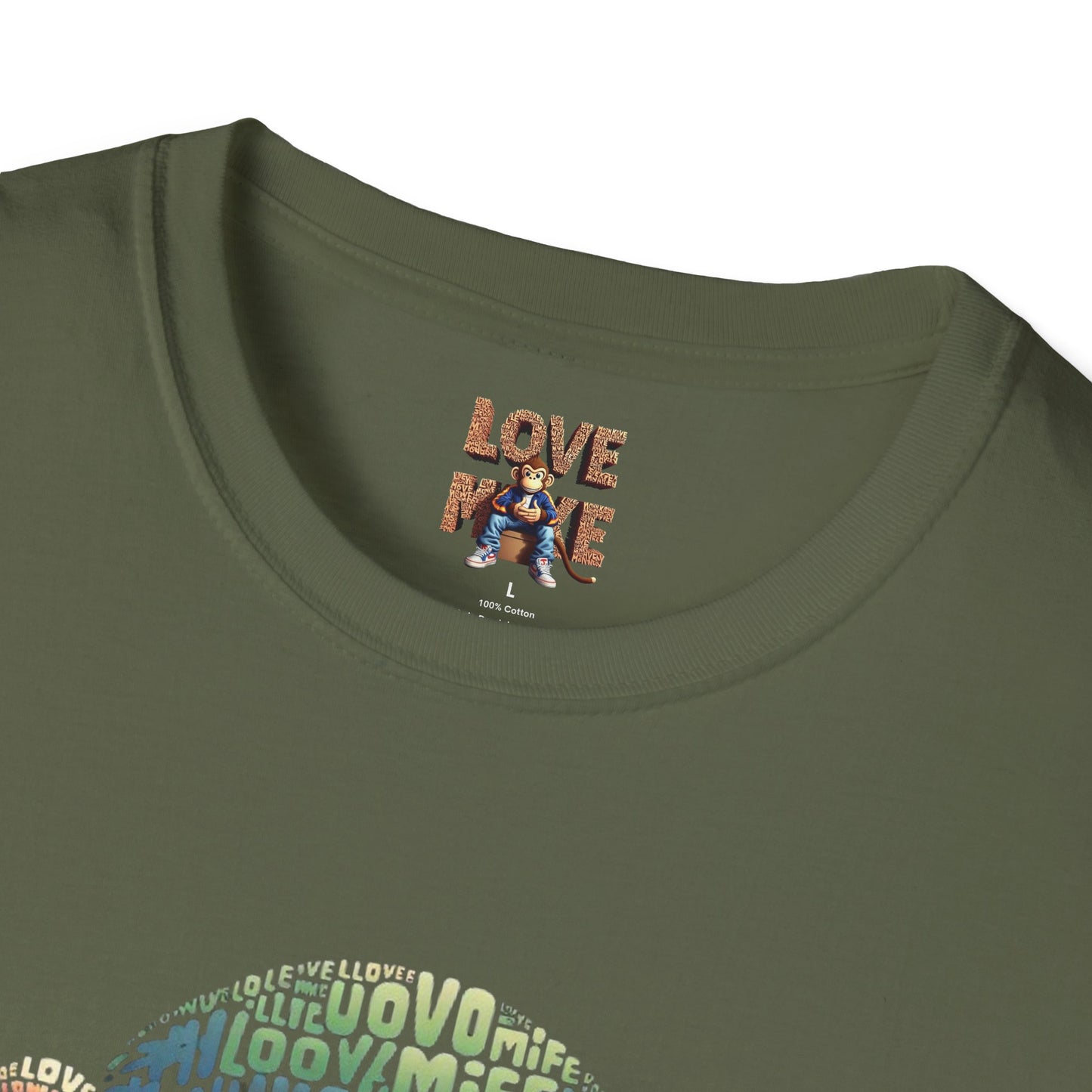 Love Monkey T-Shirt - Unique Designer Graphic Tee, Perfect Casual Wear, Ideal Designer Wear Gift