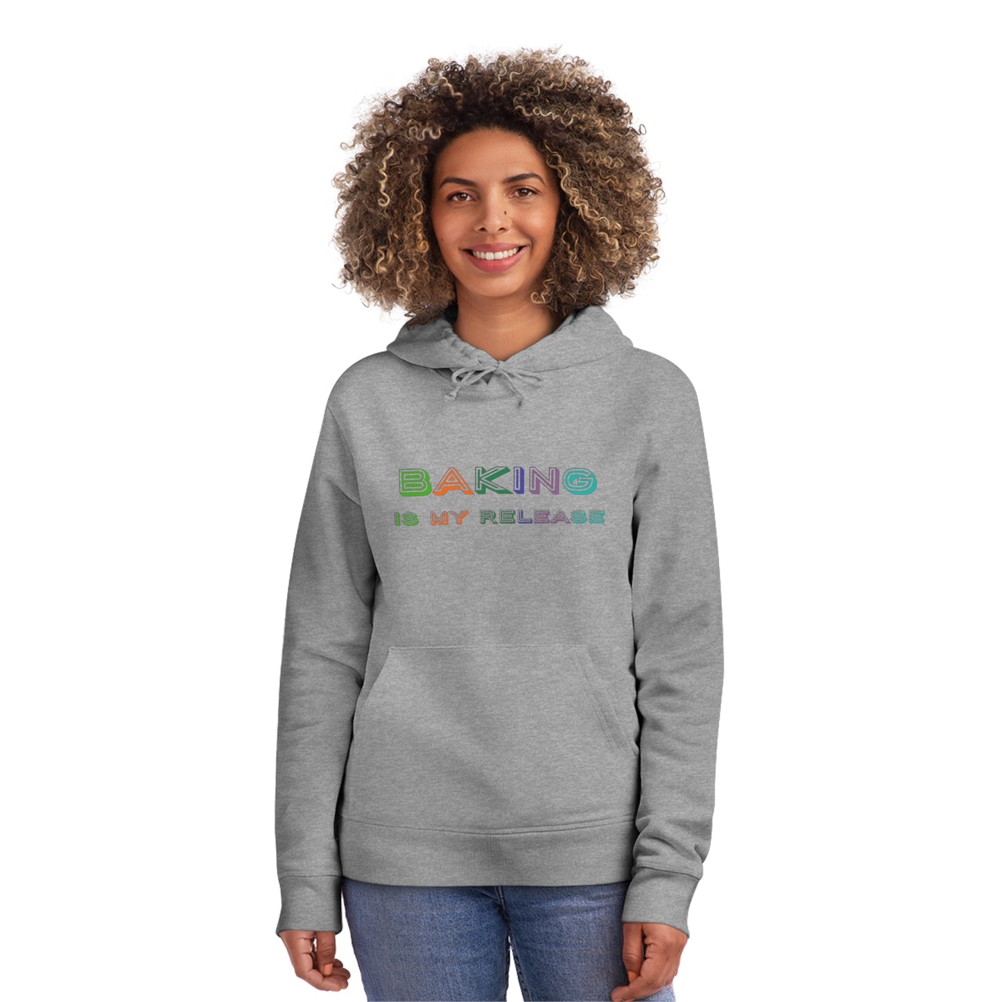 Introducing our cosy and stylish "Baking Is My Release" hoodie