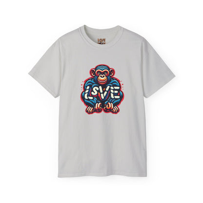 Love Monkey T-Shirt - Trendy Unisex Softstyle Tee for Everyday Style, Ideal Gift for Friends, Family & Loved