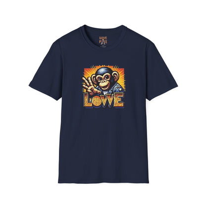 Stylish Love Monkey T-shirt - Stand Out with Funky Design, Perfect for Everyday Wear & Gifting to Fashion Enthusiasts