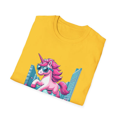 Unicorn T-Shirt: Unique Cool Unicorn In The City Print, Ideal for Everyday Outfits and Unicorn Themed Gifts