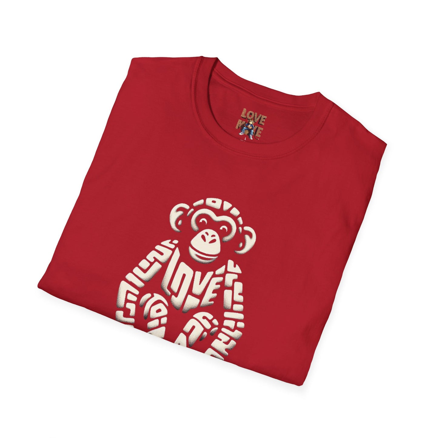 T-shirt - Funky & Stylish Love Monkey Design, Casual Wear for Trendy Fashion Lovers, Perfect Gift for Friends