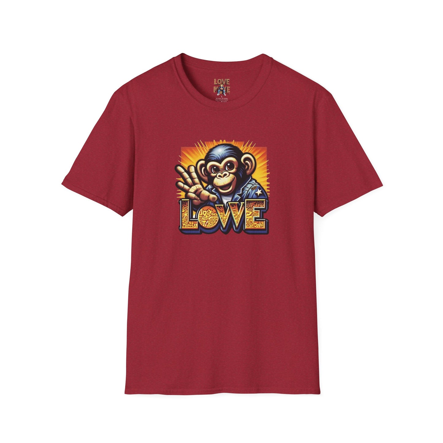 Stylish Love Monkey T-shirt - Stand Out with Funky Design, Perfect for Everyday Wear & Gifting to Fashion Enthusiasts