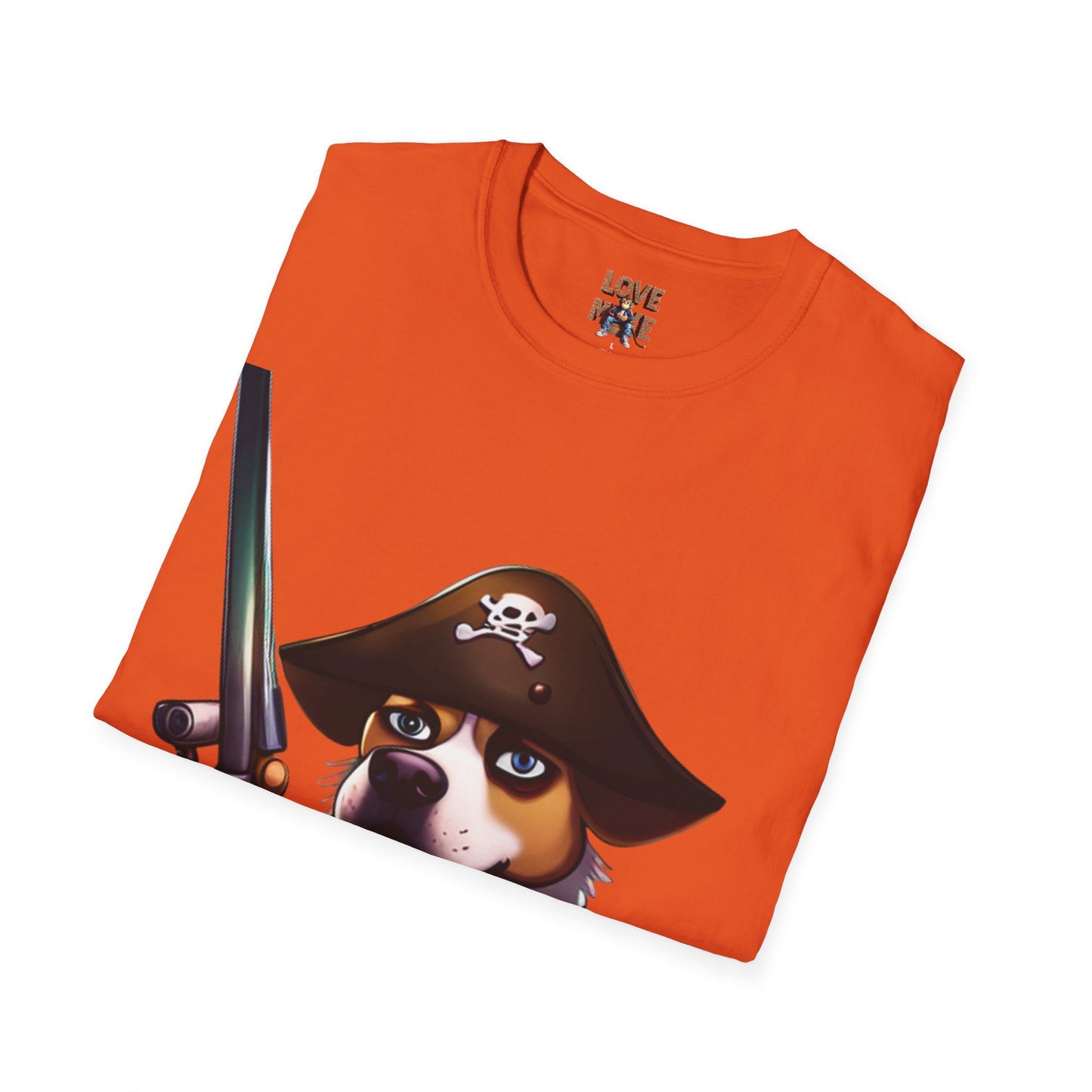 T Shirt - Dog Pirate Design, Fun and Unique Pet Lover Tee, Perfect for Themed Parties, Great Gift for Dog Owners