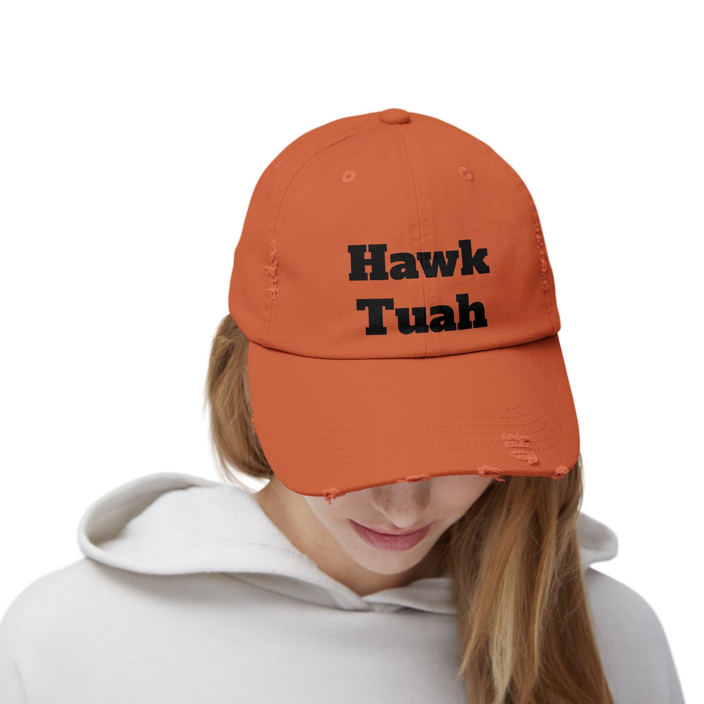 Hawk Tuah -  Unisex Distressed Cap by Savage Designs