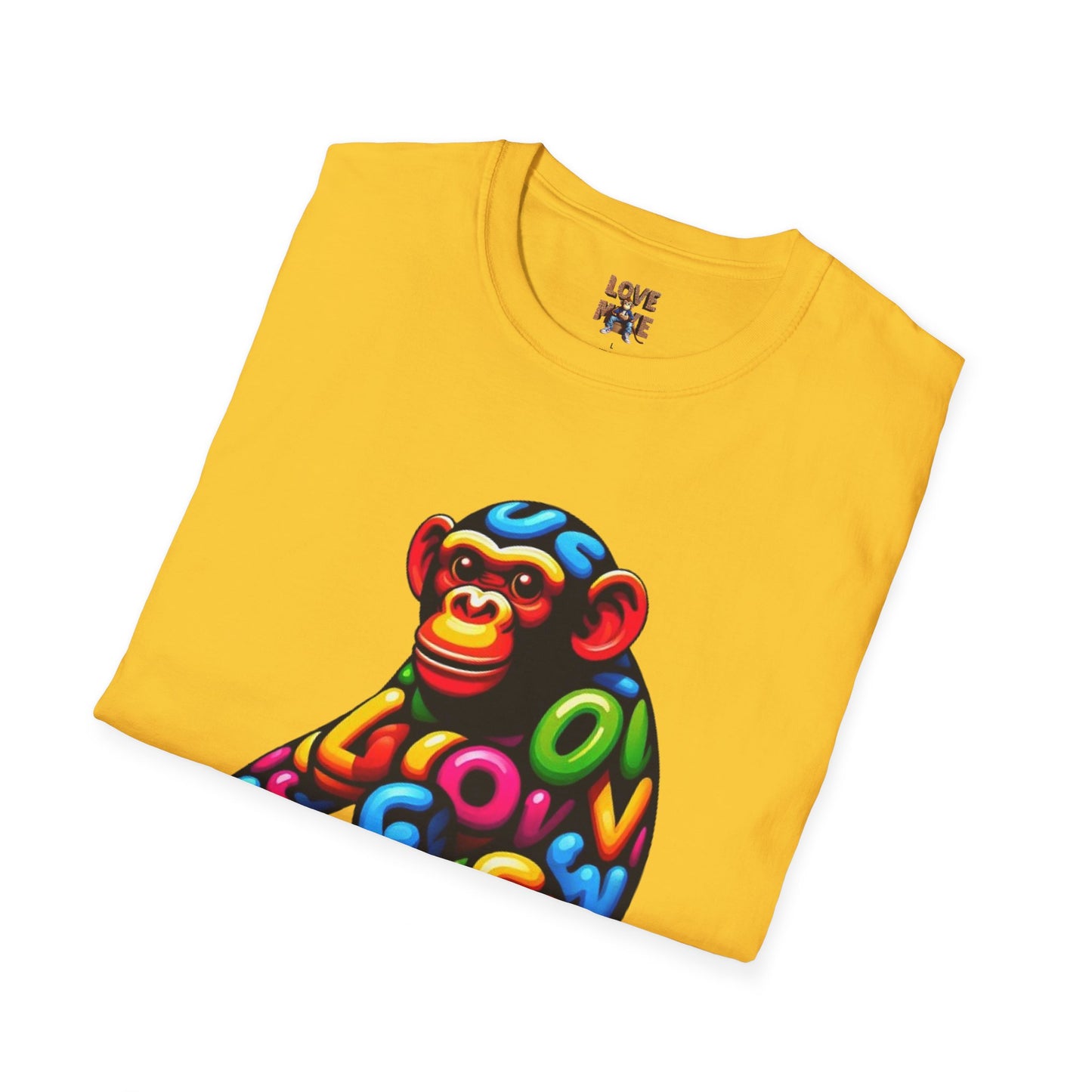 T-Shirt Love Monkey - Cool & Stylish Unisex Softstyle Tee for Casual Wear, Perfect Gift for Friends and Family