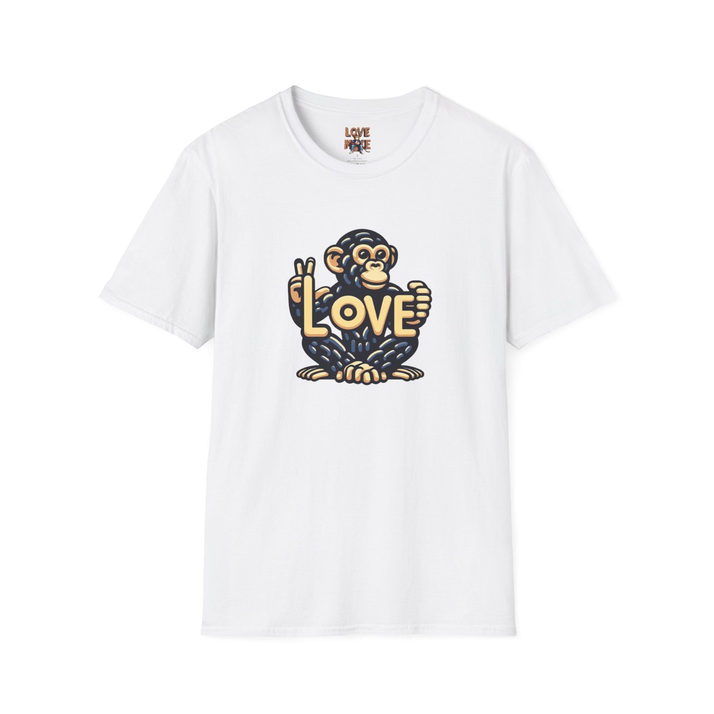 T-shirt - Funky & Stylish Love Monkey Design, Casual Wear for Trendy Fashion Lovers, Perfect Gift for Friends