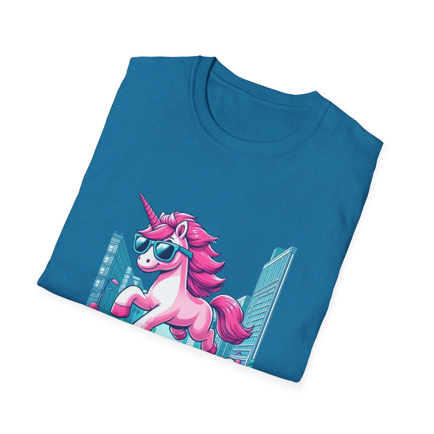 Unicorn T-Shirt: Unique Cool Unicorn In The City Print, Ideal for Everyday Outfits and Unicorn Themed Gifts