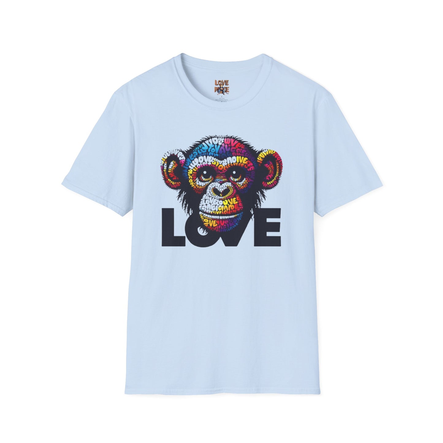 T-Shirt Love Monkey - Cool, Stylish & Trendy Unisex Softstyle Tee for Casual Wear, Perfect Gift for Friends and Family