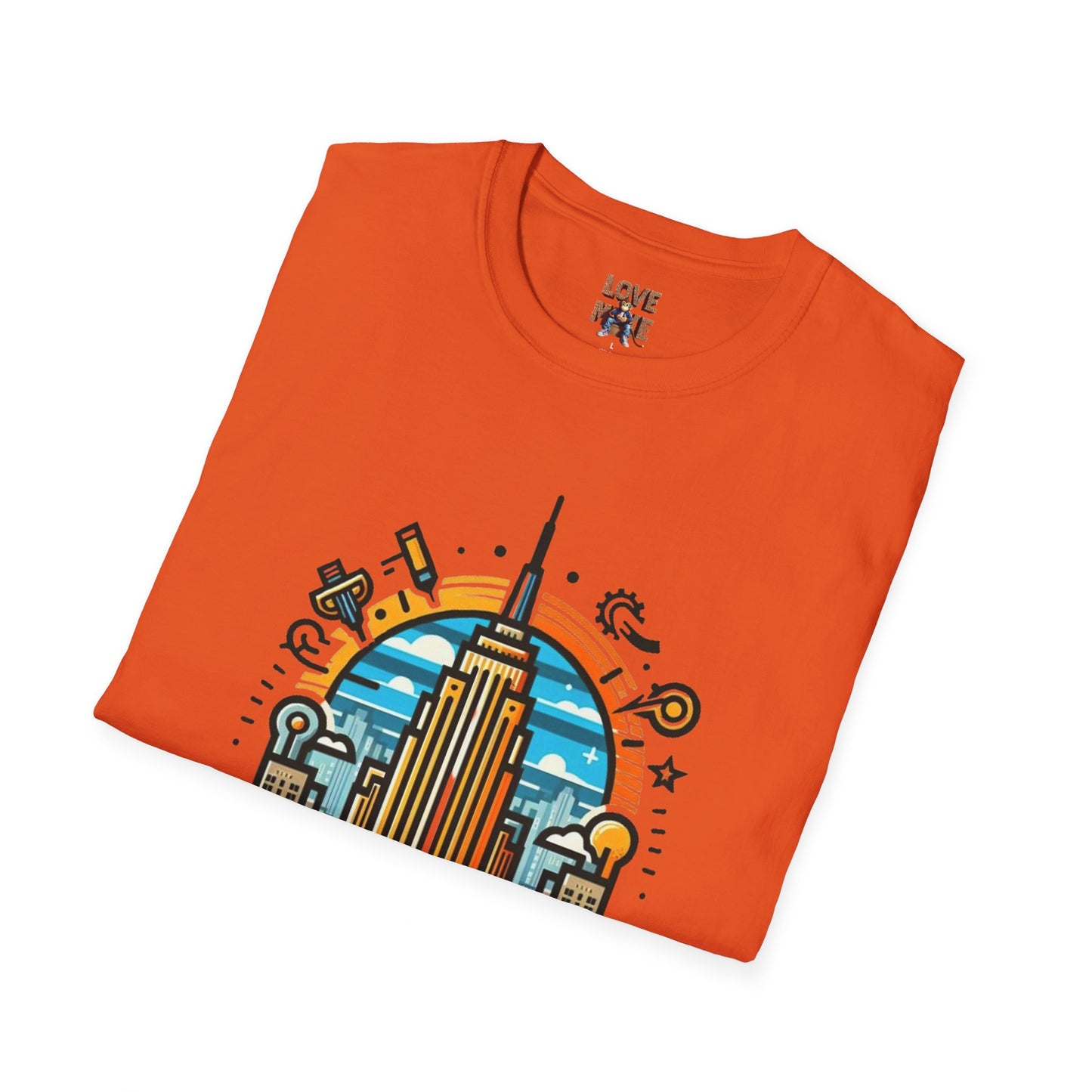 T Shirt Featuring Vintage Empire State Building Art, Retro New York City Tee for Travel Enthusiasts, Ideal Present