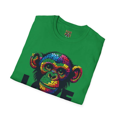 T-Shirt Love Monkey - Cool, Stylish & Trendy Unisex Softstyle Tee for Casual Wear, Perfect Gift for Friends and Family