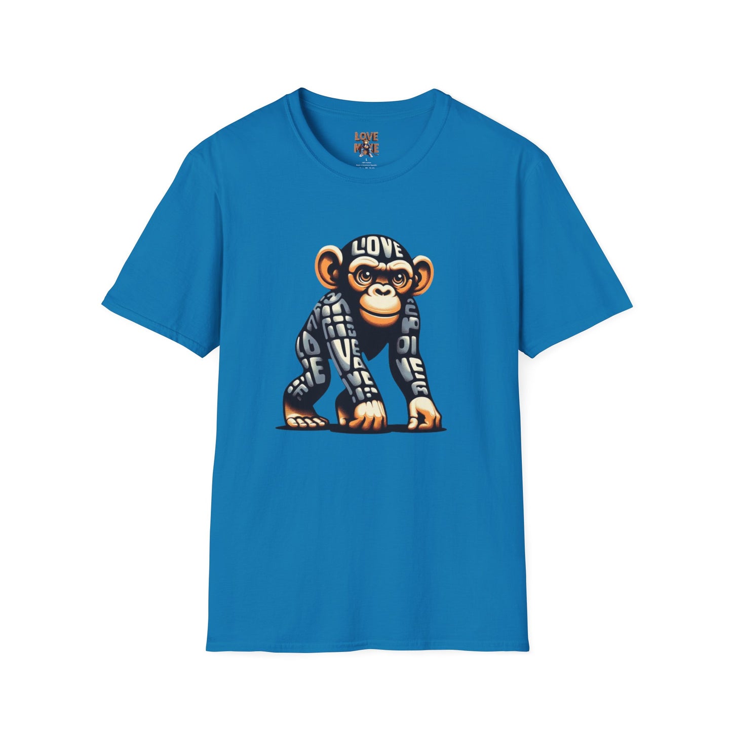 Designer Love Monkey T-Shirt - Cool Graphic Animal Top, Ideal for Casual Outfits, Designer Shirt