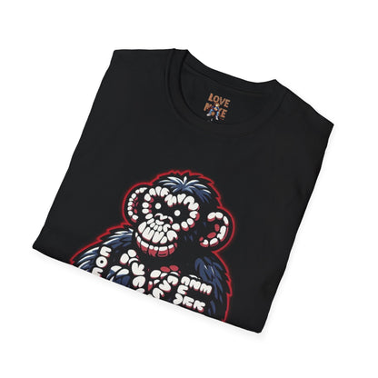 Love Monkey T-shirt, Trendy & Stylish Graphic Tee, Ideal for Everyday Wear, Fun Gift for All Ages