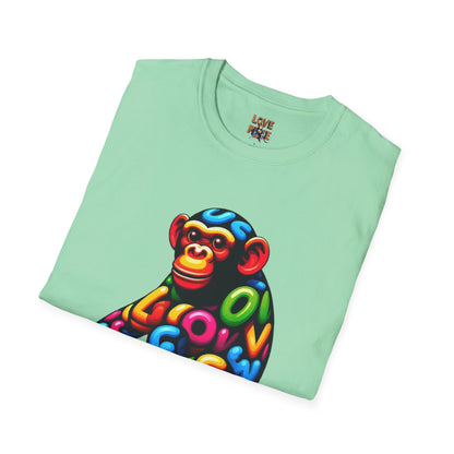 T-Shirt Love Monkey - Cool & Stylish Unisex Softstyle Tee for Casual Wear, Perfect Gift for Friends and Family