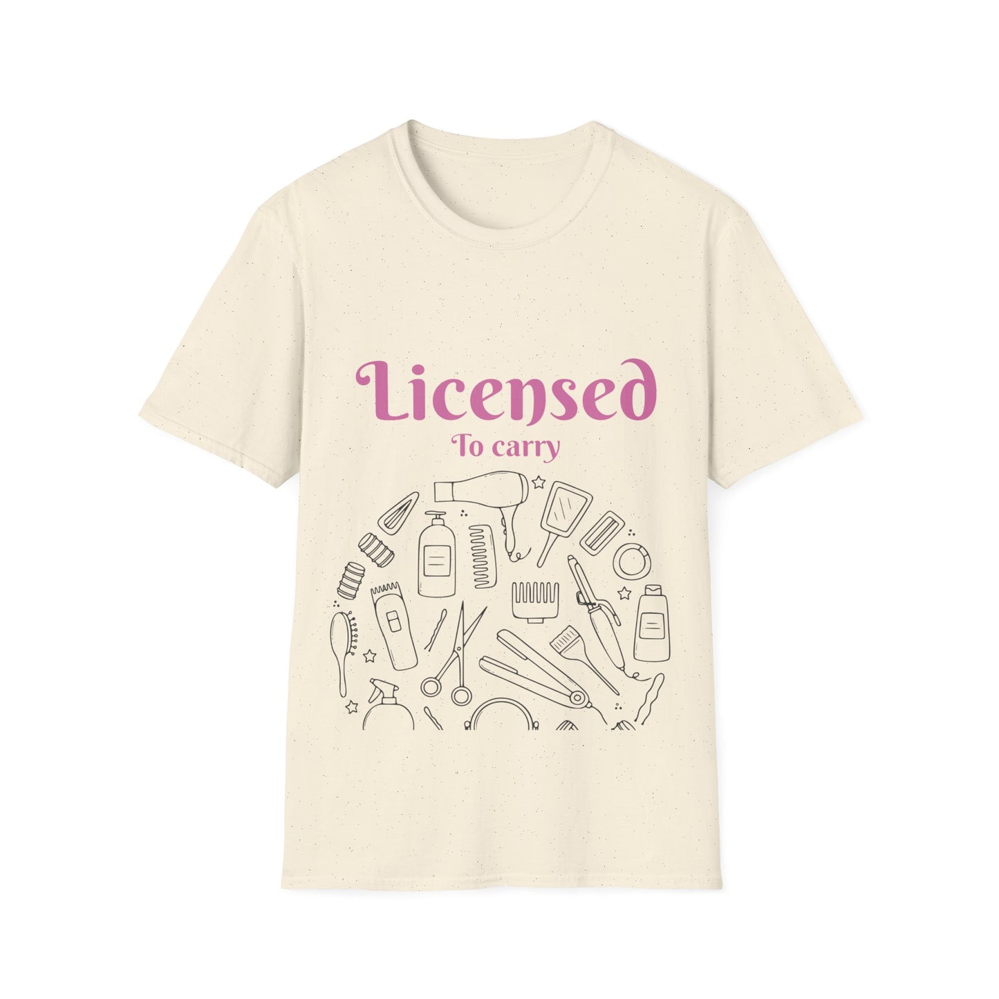 Licensed to carry beauty tools - Unisex Softstyle Beauticians T-Shirt