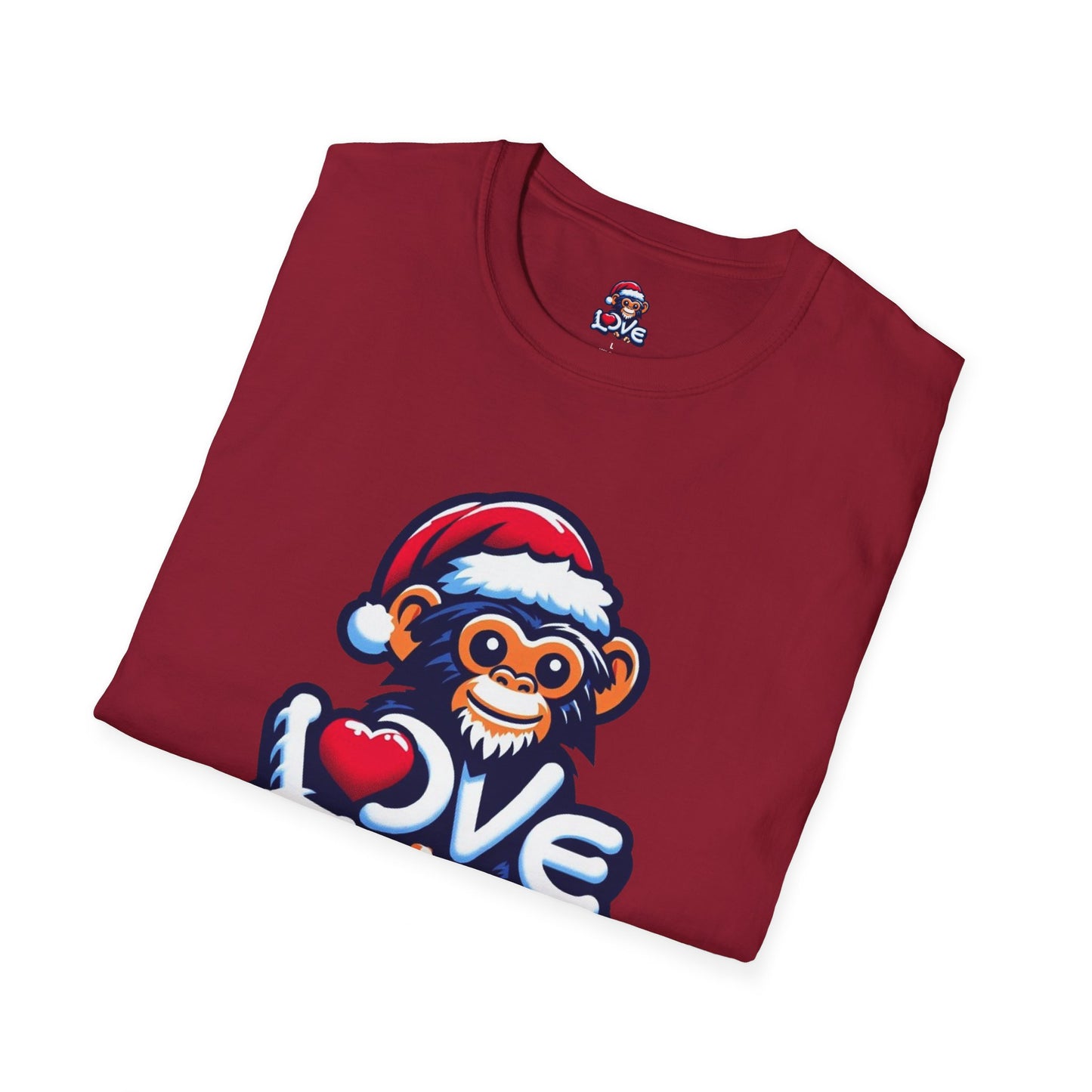 Christmas Special - Stylish Love Monkey T-shirt - Stand Out with Funky Design, Perfect for Everyday Wear & Gifting to Fashion Enthusiasts