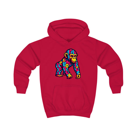 Kids Hoodie Love Monkey Design - Cozy & Fun Outerwear for Playtime - Perfect Birthday or Holiday Gift