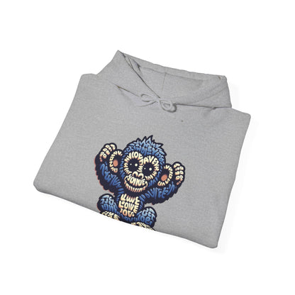 Designer Love Monkey Hoodie - Cool Graphic Animal Top, Ideal for Casual Outfits, Designer Hoodie