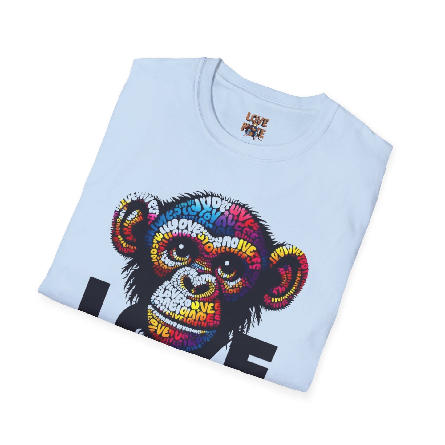 T-Shirt Love Monkey - Cool, Stylish & Trendy Unisex Softstyle Tee for Casual Wear, Perfect Gift for Friends and Family