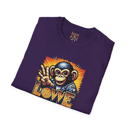 Stylish Love Monkey T-shirt - Stand Out with Funky Design, Perfect for Everyday Wear & Gifting to Fashion Enthusiasts