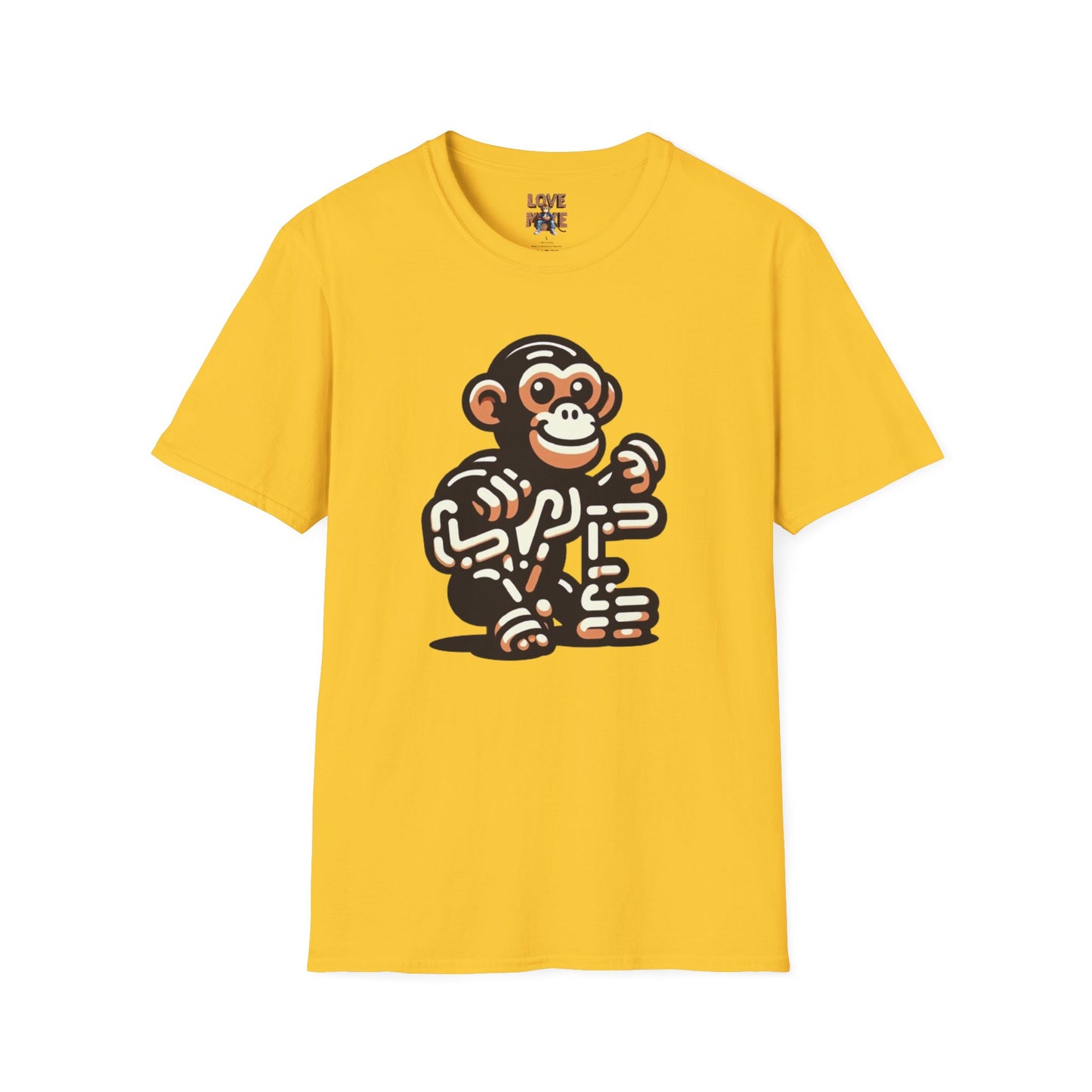 T-shirt - Funky & Stylish Love Monkey Design, Casual Wear for Trendy Fashion Lovers, Perfect Gift for Friends