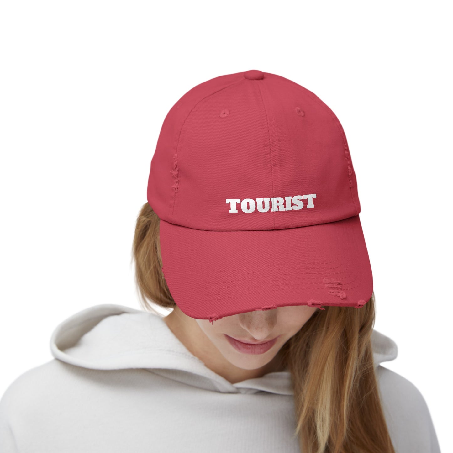 Tourist - Unisex Distressed Cap By Savage Designs