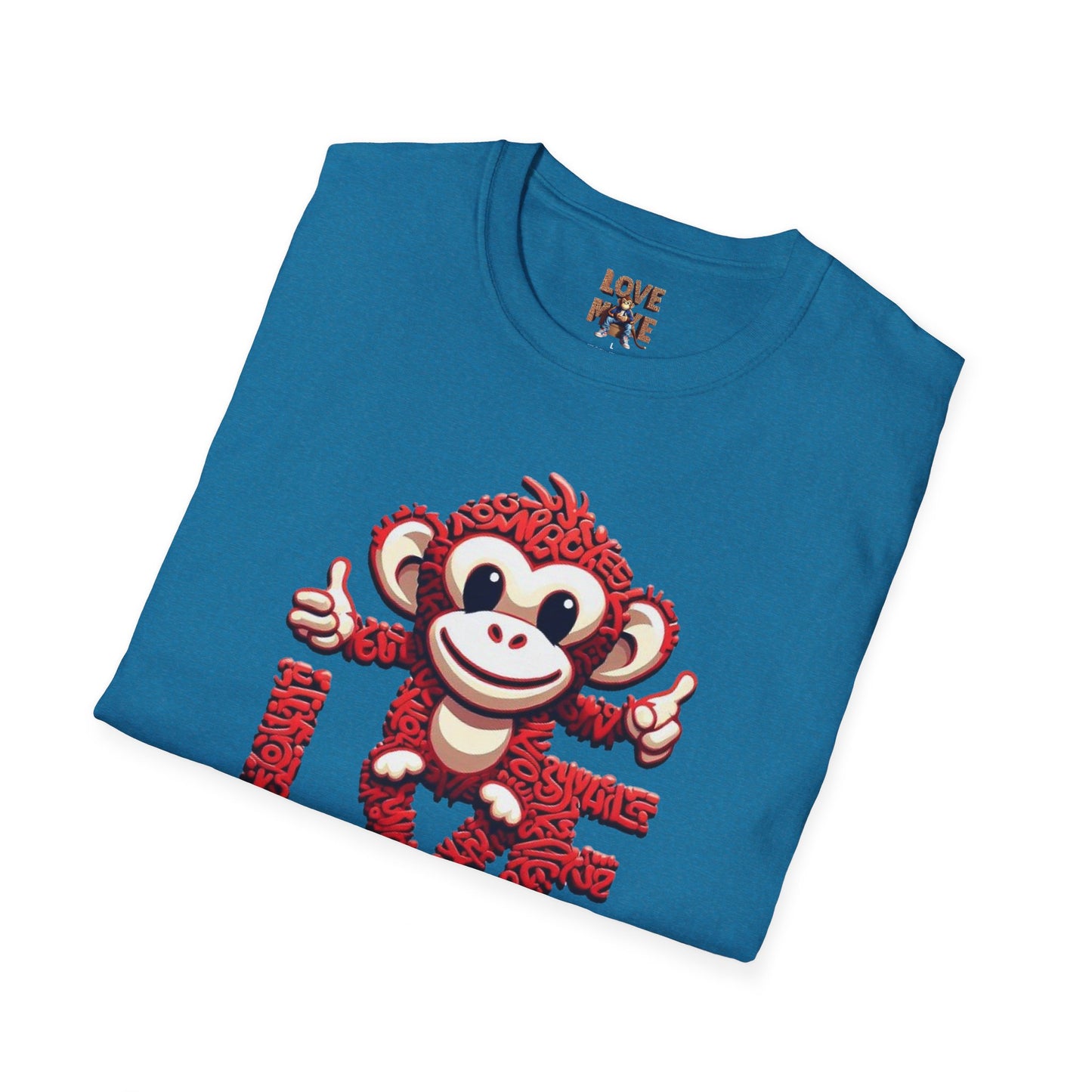 Cool Love Monkey T-Shirt - Stand Out in Style - Perfect for Casual Outfits - Awesome Gift Choice