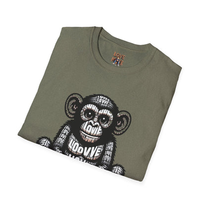 T-shirt - Funky & Stylish Love Monkey Design, Casual Wear for Trendy Fashion Lovers, Perfect Gift for Friends