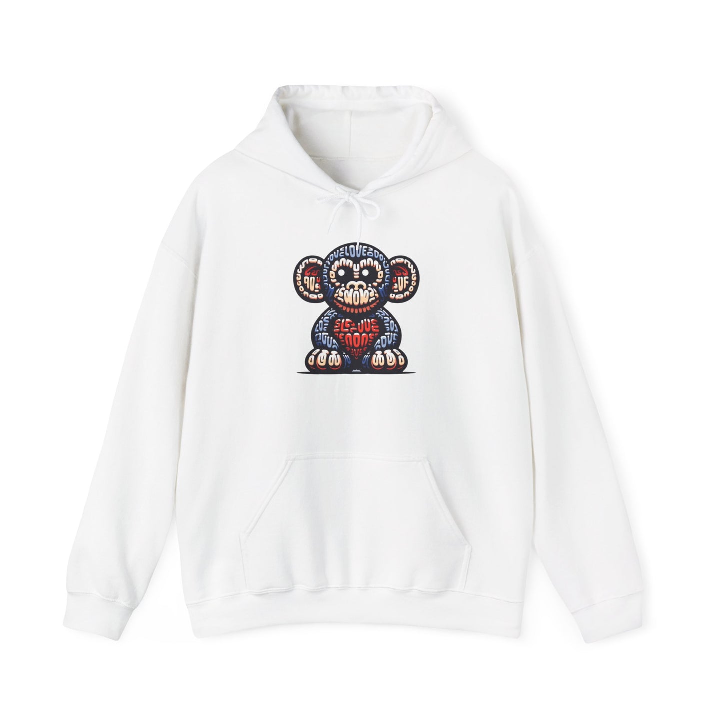 Designer Love Monkey Hoodie - Cool Graphic Animal Top, Ideal for Casual Outfits, Designer Hoodie