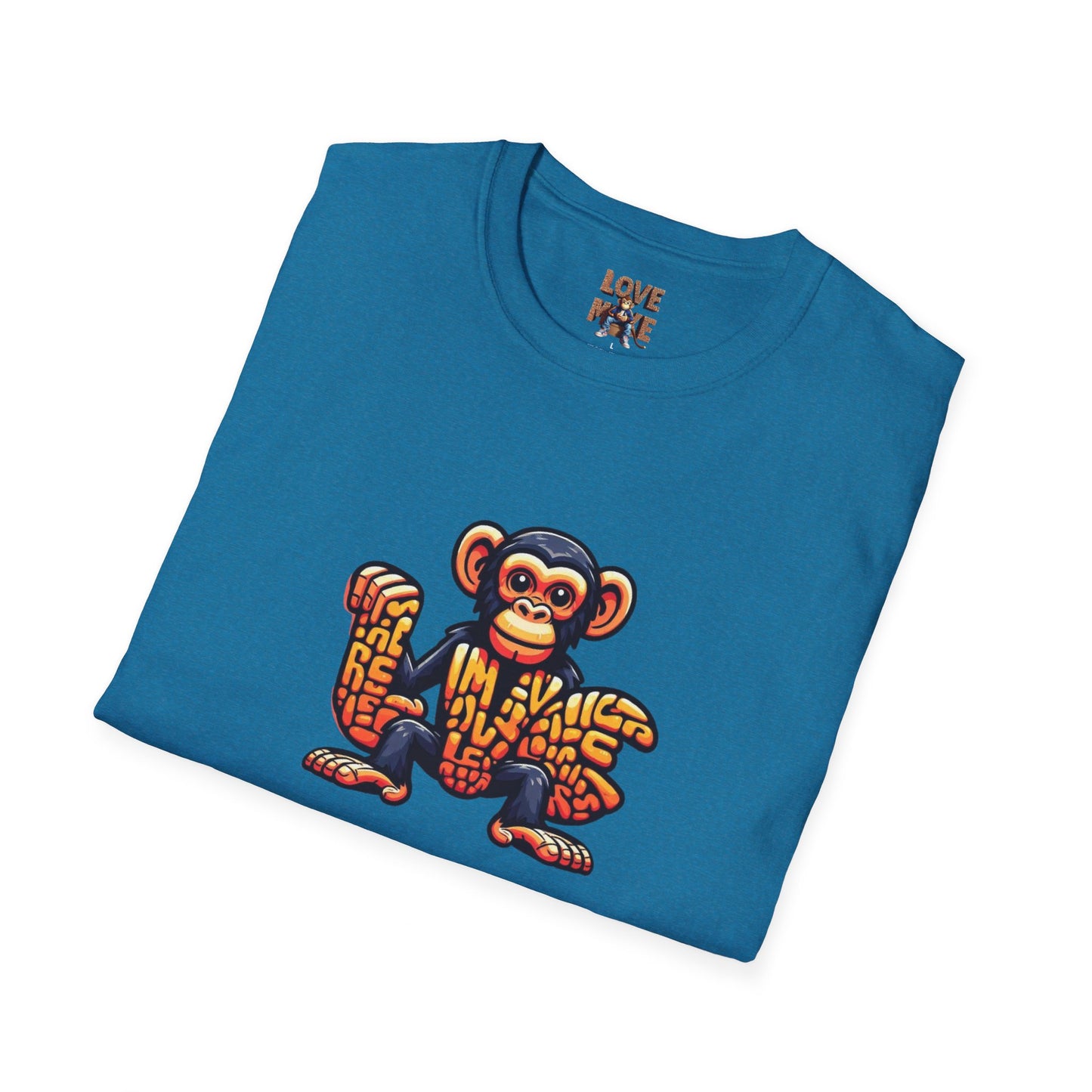 Love Monkey T-Shirt - Unique Designer Graphic Tee, Perfect Casual Wear, Ideal Designer Wear Gift