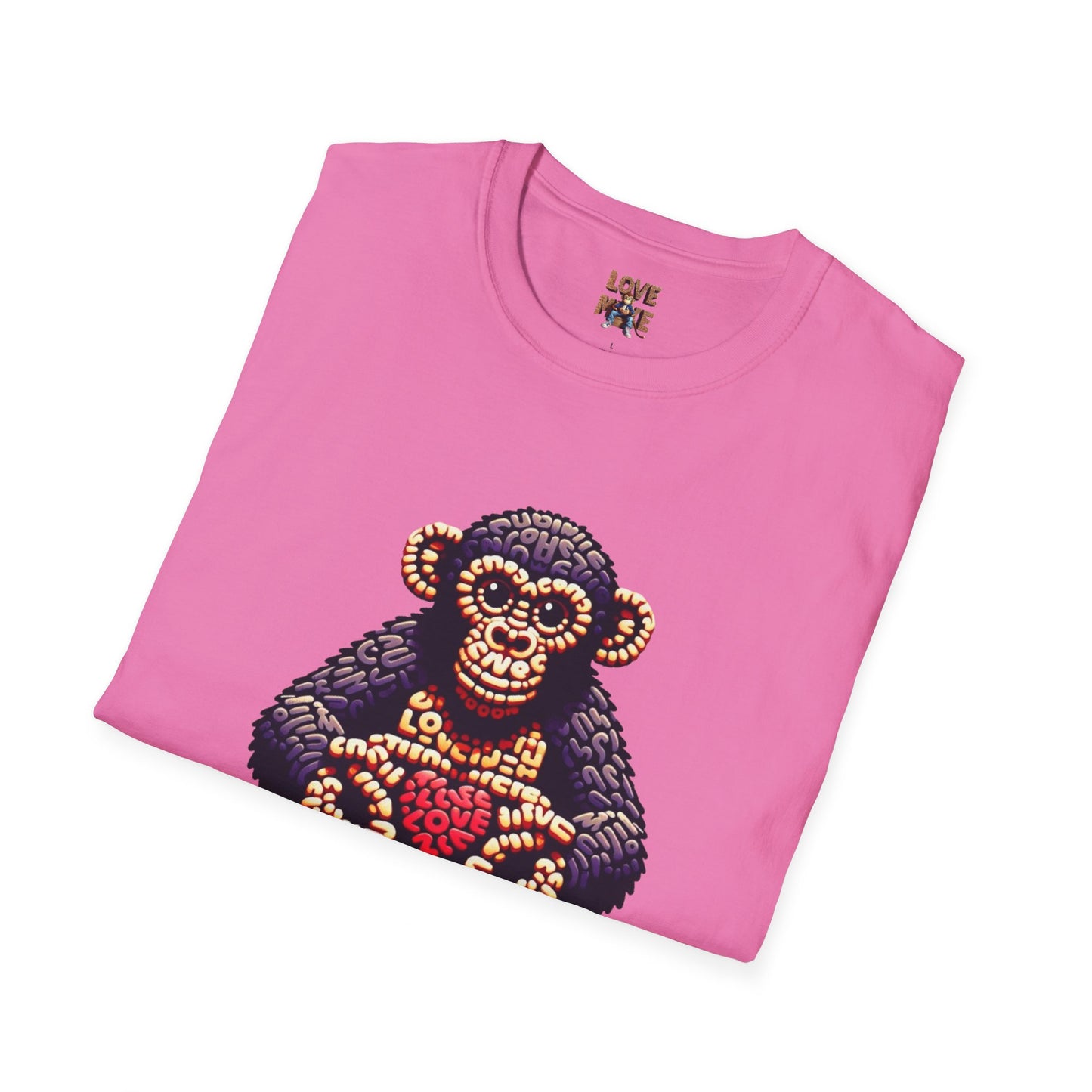 Designer Love Monkey T-Shirt - Cool Graphic Animal Top, Ideal for Casual Outfits, Designer Shirt