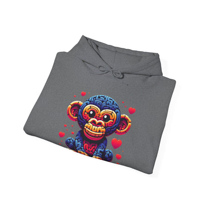 Designer Love Monkey Hoodie - Cool Graphic Animal Top, Ideal for Casual Outfits, Designer Hoodie Active