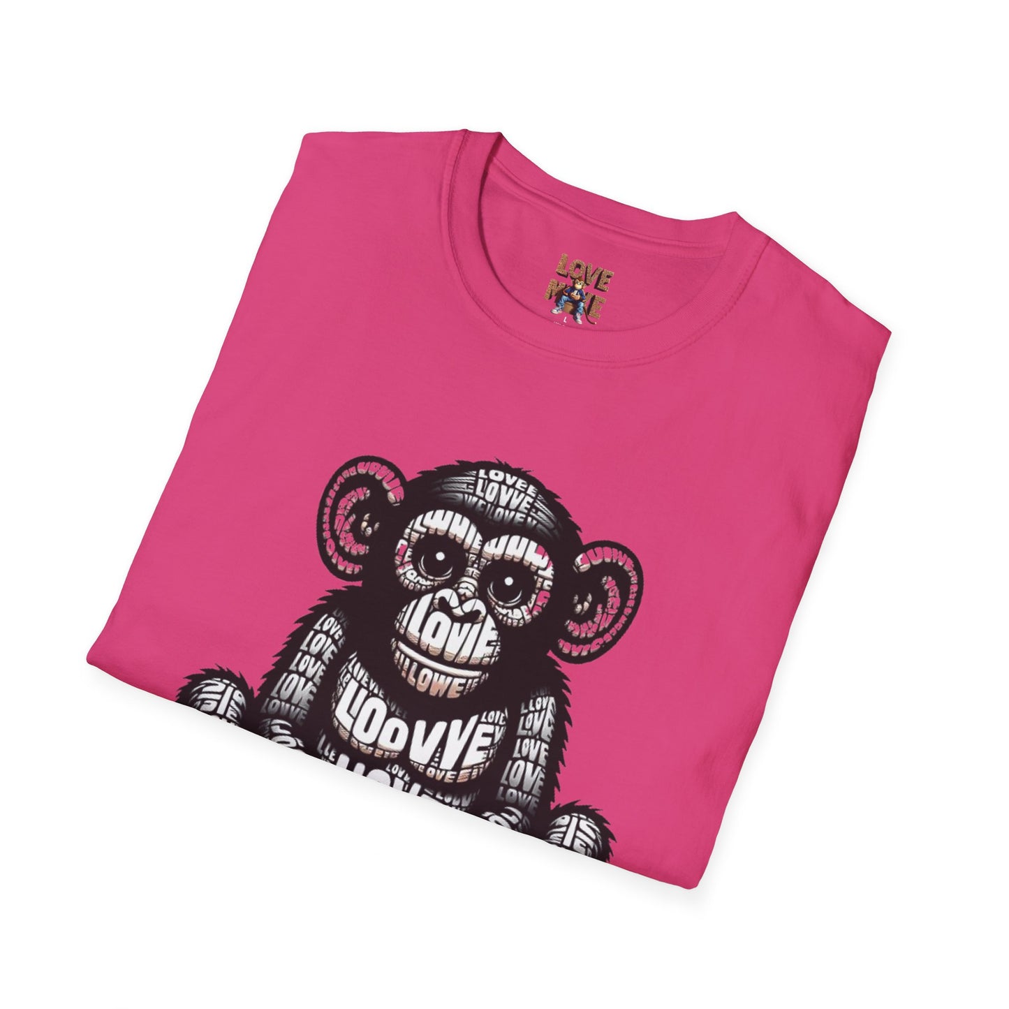 T-shirt - Funky & Stylish Love Monkey Design, Casual Wear for Trendy Fashion Lovers, Perfect Gift for Friends