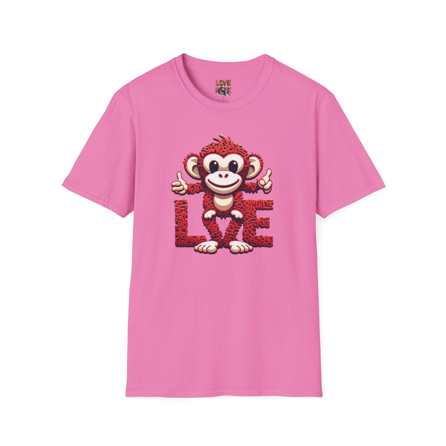 Cool Love Monkey T-Shirt - Stand Out in Style - Perfect for Casual Outfits - Awesome Gift Choice