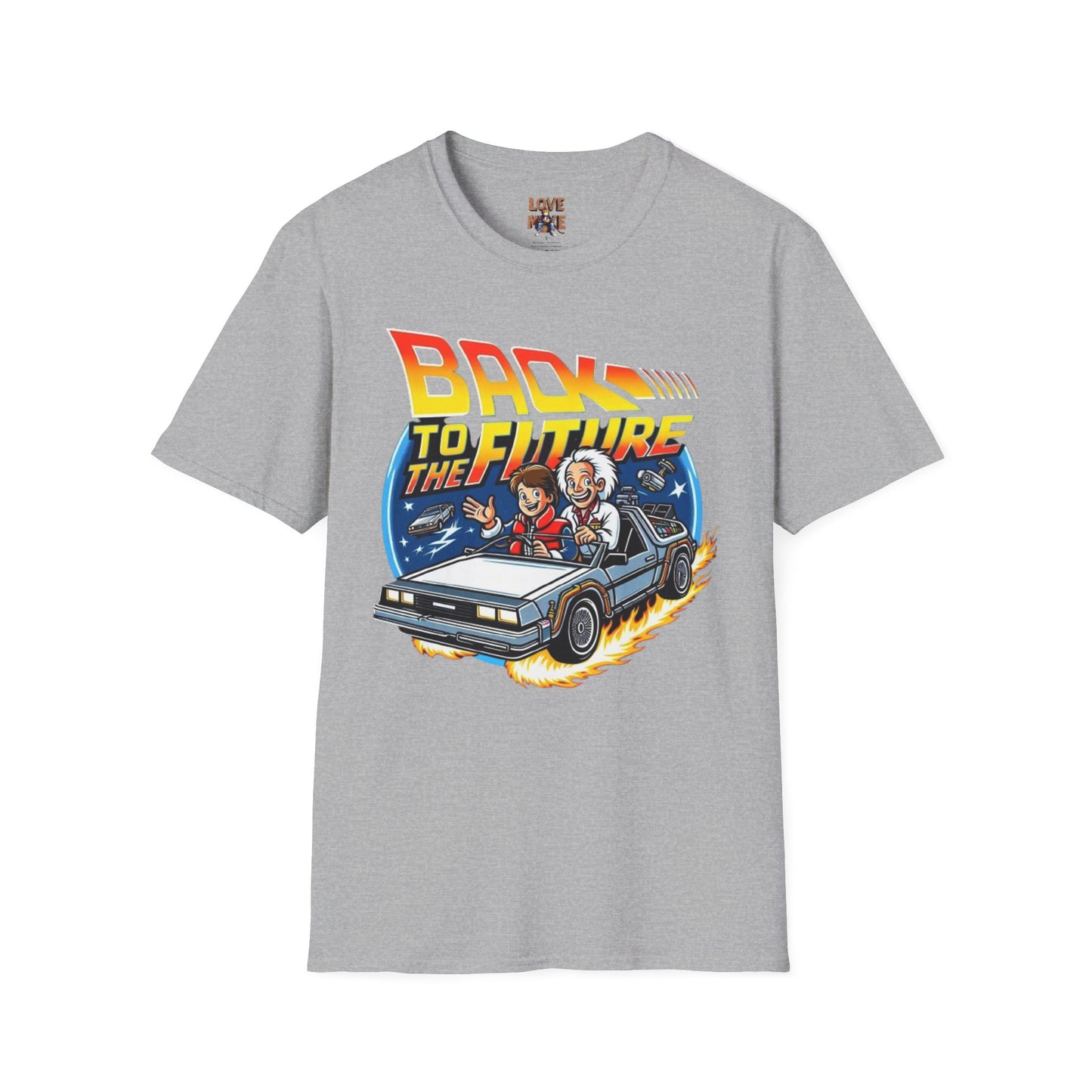 Limited Edition "In the Style of" Back to the Future, T Shirt, Hand Drawn Fan Art, Perfect Gift for Sci-Fi Enthusiasts and Movie Buffs