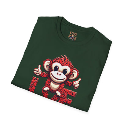 Cool Love Monkey T-Shirt - Stand Out in Style - Perfect for Casual Outfits - Awesome Gift Choice