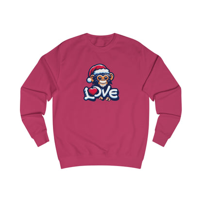 Christmas Special - Stylish Love Monkey Sweatshirt / Xmas Jumper - Stand Out with Funky Design, Perfect for gifting to Fashion Enthusiasts