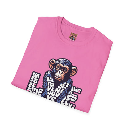 T-shirt Love Monkey Design, Cool & Stylish Tee, Perfect for Casual Wear and a Unique Gift for Friends and Family