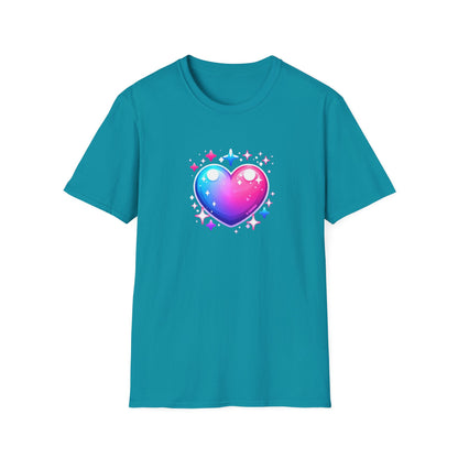 Love Heart T-Shirt, Stylish Unisex Love Symbol Top, Casual Wear for Date Night, Sweetheart Birthday Present