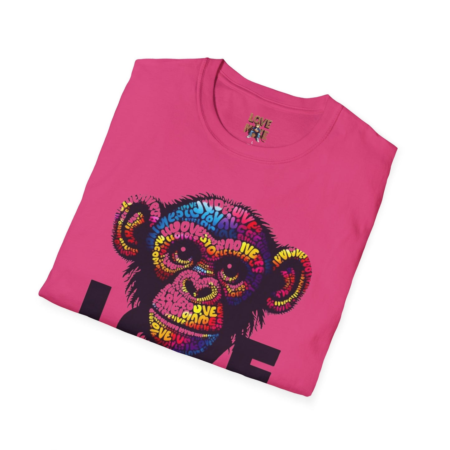 T-Shirt Love Monkey - Cool, Stylish & Trendy Unisex Softstyle Tee for Casual Wear, Perfect Gift for Friends and Family