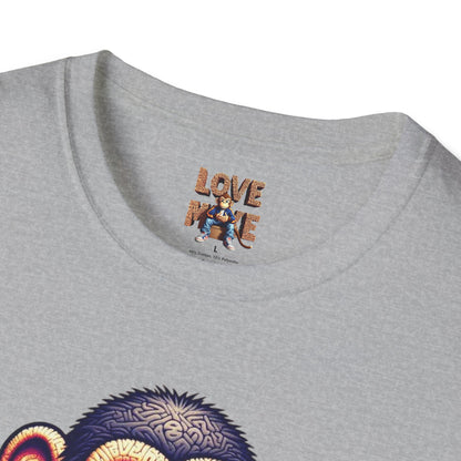 Love Monkey T-Shirt - Unique Designer Graphic Tee, Perfect Casual Wear, Ideal Designer Wear Gift