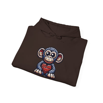 Designer Love Monkey Hoodie - Cool Graphic Animal Top, Ideal for Casual Outfits, Designer Hoodie