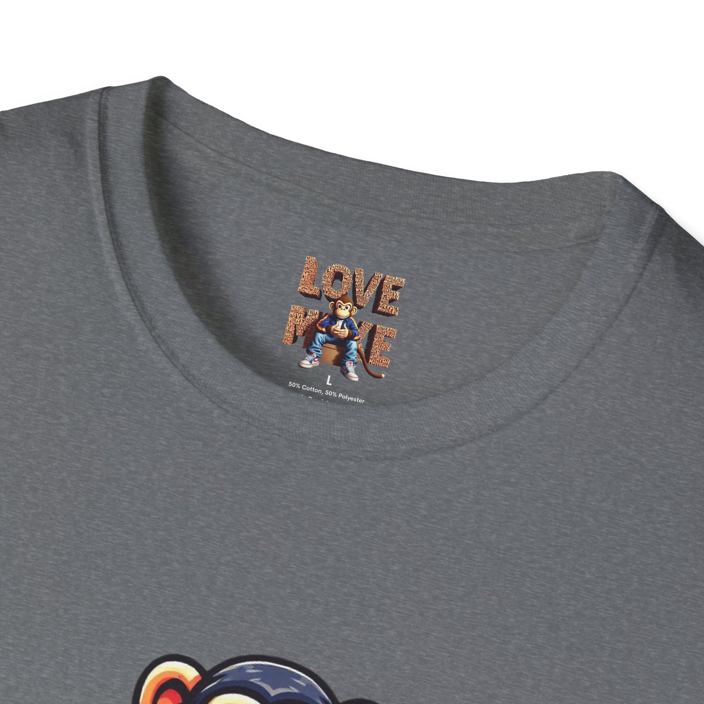 Love Monkey T-Shirt - Unique Designer Graphic Tee, Perfect Casual Wear, Ideal Designer Wear Gift