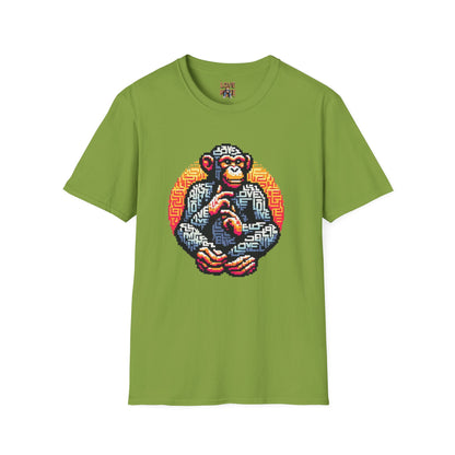 T-Shirt Love Monkey - Unisex Softstyle Casual Wear, Fashionable & Unique Gift for Friends, Family, Birthdays and More